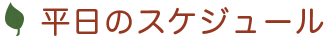 平日のスケジュール